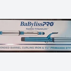 BaBylissPRO Nano Titanium Curling Iron - Blue and Silver